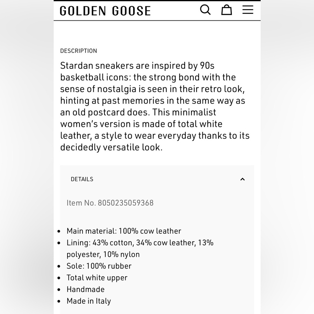 Golden Goose Stardan Sneakers Optic White - Picture 4 of 9